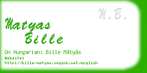 matyas bille business card