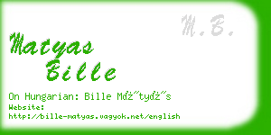 matyas bille business card